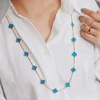 VCA CLOVER 20 MOTIFS TURQUOISE GOLD