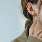 VCA CLOVER MEDIUM 1 MOTIFS CARNELIAN EARRINGS