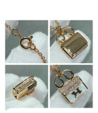 HERMES H CIRCE MOISSANITE PENDANT NECKLACE GOLD