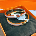 HERMES CLASSIC HM CLIC PINK 8MM ENAMEL BRACELET