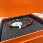 HERMES CLASSIC HM CLIC BLACK 8MM ENAMEL BRACELET