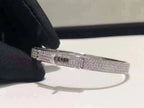 HERMES HM KELLY BRACELET IN SILVER AND FULL PAVE DIAMOND