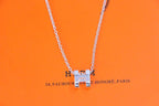 HERMES HM NECKLACE H LETTER OVAL SERIES