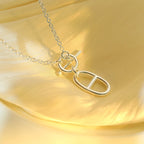 HERMES HM CHAINE D'ANCRE PENDANT NECKLACE STERLING SILVER