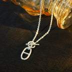 HERMES HM CHAINE D'ANCRE PENDANT NECKLACE STERLING SILVER