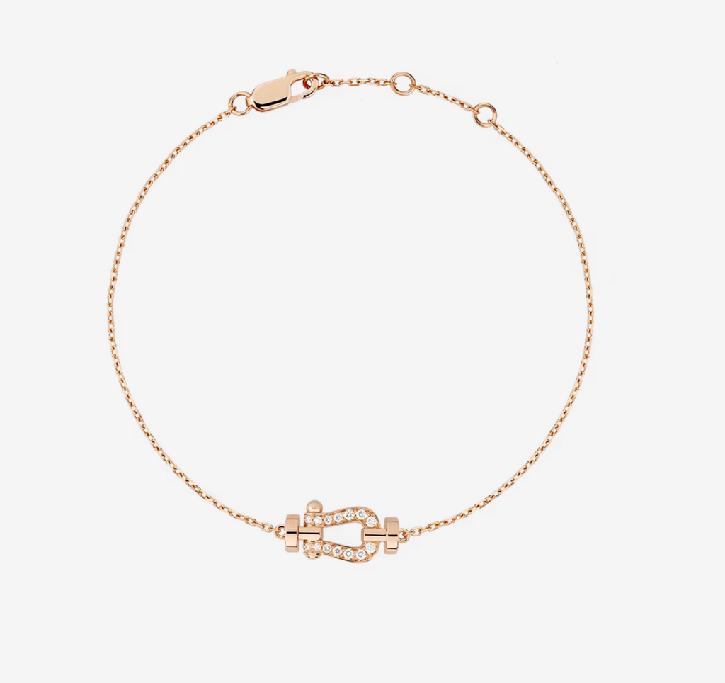 FRED FORCE 10 FULL DIAMOND BUCKLE CHAIN LINK MINI MODEL BRACELET