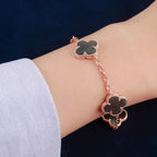 VCA CLOVER 5 MOTIF GRAY MOP BRACELET COLLECTION