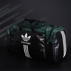 balenciaga-x-adidas-large-duffel-travel-bag-black-green-with-trefoil-logo-and-triple-stripes Handle