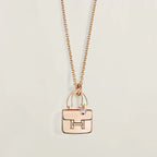 HERMES AMULETTE PEDANT ROSE GOLD NECKLACE