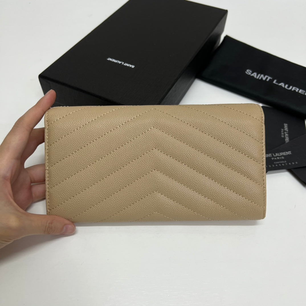ysl-long-wallet-beige-leather-gold-tone-10772-19cm Handle