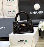 chanel-kelly-mini-shopping-bag-mini-23k-shiny-aged-calfskin-black-13x19x7cm Handle