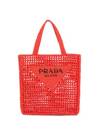 prada-womens-natural-crochet-tote-bag-orange Tote