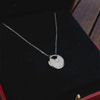 CARTIER AMULETTE SILVER FULL DIAMOND NECKLACE