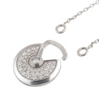 CARTIER AMULETTE SILVER FULL DIAMOND NECKLACE