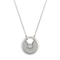 CARTIER AMULETTE SILVER FULL DIAMOND NECKLACE