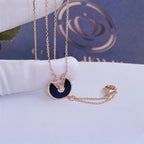 CARTIER AMULETTE ROSE GOLD ONYX NECKLACE