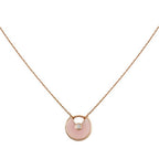 CARTIER AMULETTE ROSE GOLD PINK MOP NECKLACE
