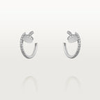CARTIER JUSTE EARRINGS 12.75MM SILVER DIAMOND
