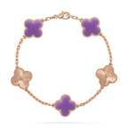 VCA CLOVER 5 MOTIF LIGHT PURPLE BRACELET COLLECTION