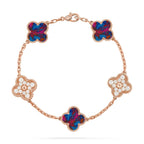 VCA CLOVER 5 MOTIF COLOR GEMSTONES BRACELET COLLECTION