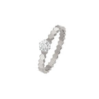 CHAUMET BEE LOVE RING SILVER 1 DIAMOND