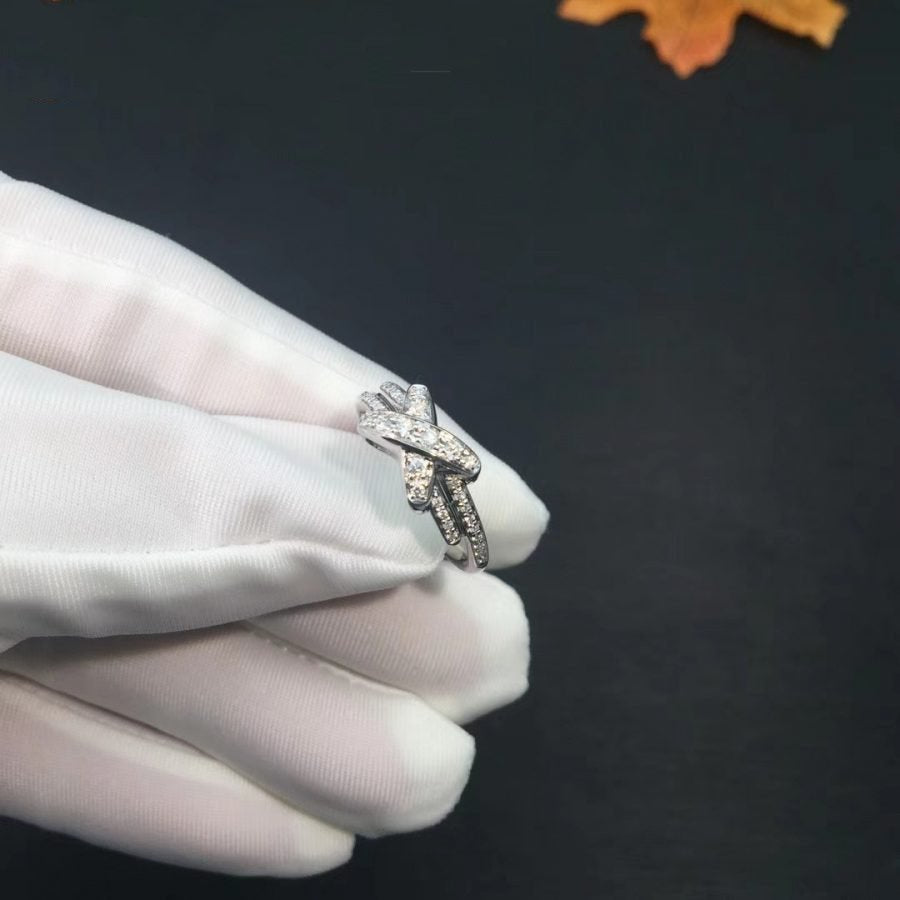 CHAUMET JEUX DE SILVER DIAMOND RING