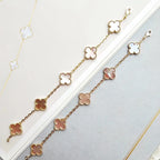 VCA CLOVER 5 MOTIFS PINK MOP BRACELET COLLECTION