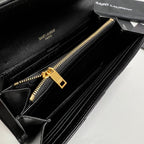 ysl-long-wallet-black-leather-gold-tone-10769-19cm Handle