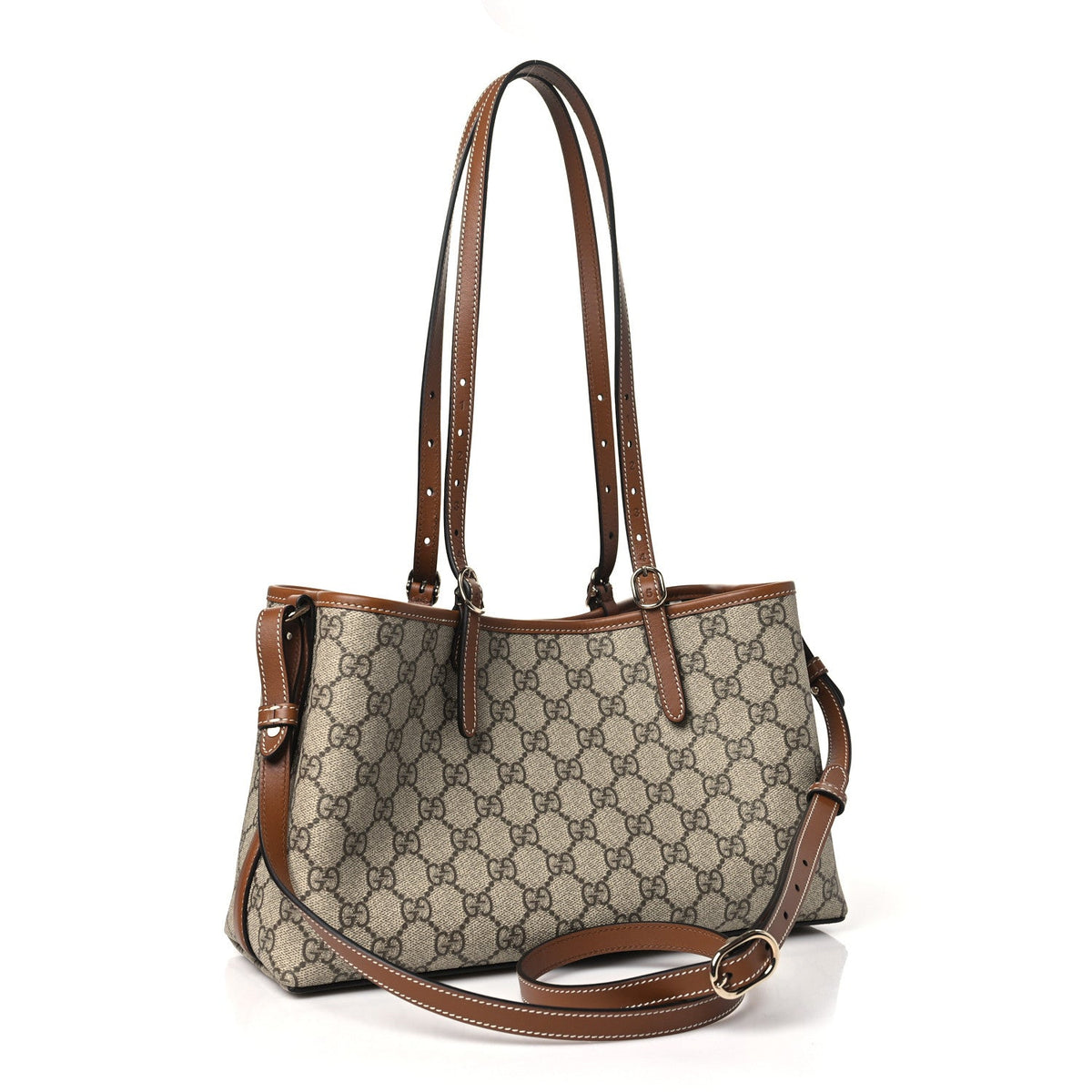 gg-supreme-monogram-medium-tote-bag-beige-dark-brown Tote