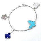 VCA LUCKY SPRING SILVER BRACELET 4 MOTIF