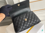 chanel-coco-handle-black-bag-handle-flap-small-mini-bag-black-24x14x10cm Handle