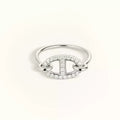 HERMES RONDE SMALL SILVER DIAMOND RING