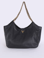 prada-vitello-soft-chain-handle-shoulder-bag-nero-48-x-33-x-20cm Shoulder