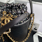 chanel-2020-tweed-soul-bucket-bag-black-copy Crossbody