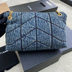 ysl-puffer-denim-bag-29-17-11cm Crossbody