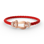 FRED FORCE LARGE HORSESHOE HALF DIAMOND BRACELET ROSE GOLD