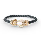 FRED FORCE LARGE HORSESHOE FULL DIAMOND BRACELET GOLD
