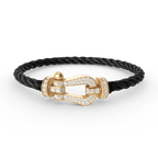 FRED FORCE LARGE HORSESHOE FULL DIAMOND BRACELET GOLD