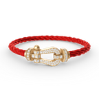 FRED FORCE LARGE HORSESHOE FULL DIAMOND BRACELET GOLD
