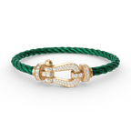 FRED FORCE LARGE HORSESHOE FULL DIAMOND BRACELET GOLD