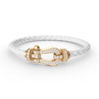 FRED FORCE LARGE HORSESHOE FULL DIAMOND BRACELET GOLD