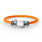 FRED FORCE LARGE HORSESHOE BLACK DIAMOND BRACELET SILVER