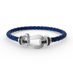 FRED FORCE LARGE HORSESHOE BLACK DIAMOND BRACELET SILVER