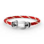 FRED FORCE LARGE HORSESHOE BLACK DIAMOND BRACELET SILVER
