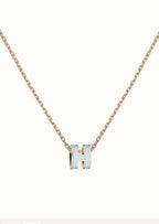 HERMES POP H LIGHT BLUE NECKLACE