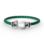 FRED FORCE LARGE HORSESHOE BLACK DIAMOND BRACELET SILVER
