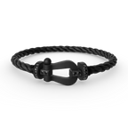FRED FORCE LARGE SERIES HORSESHOE BLACK SAMURAI BRACELET