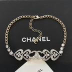 Chanel Heart Diamond Choker Necklaces