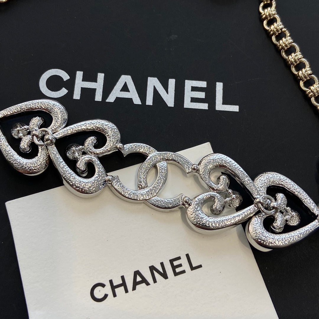 Chanel Heart Diamond Choker Necklaces