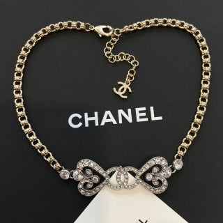 Chanel Bowknot Diamond Choker Necklaces